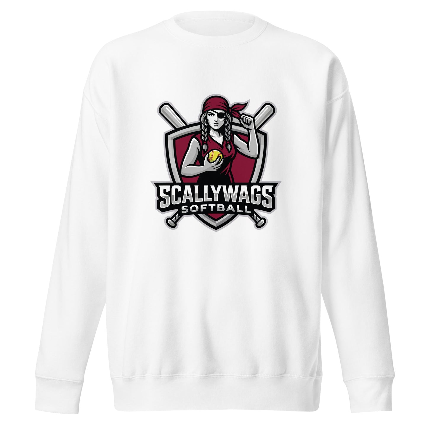Performance | Crewneck | Scallywags Softball | Crest Logo