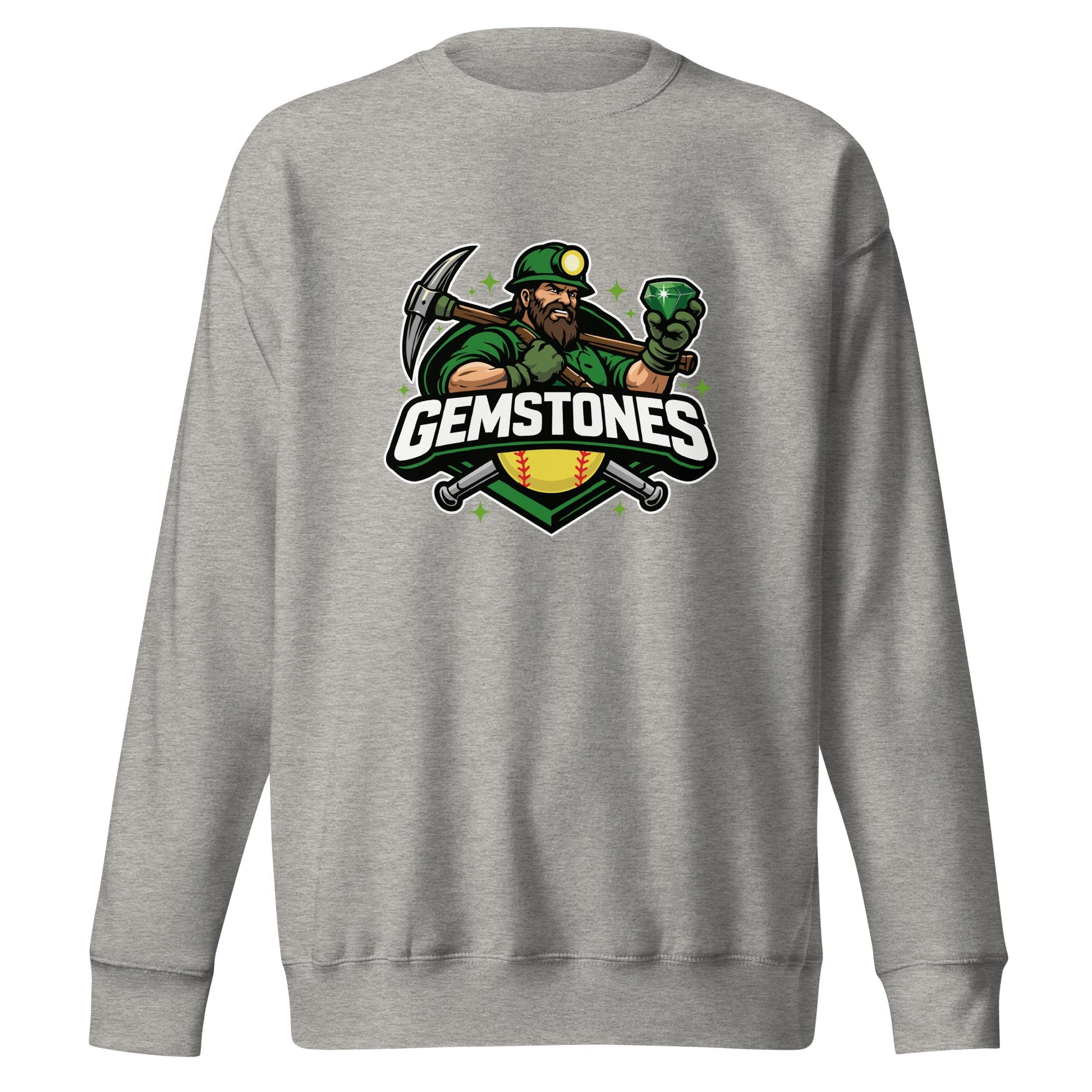 Performance | Crewneck | Silver Valley Gemstones | Emerald Valley Logo