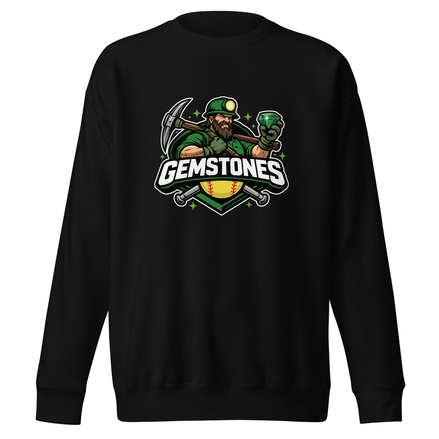 Performance | Crewneck | Silver Valley Gemstones | Emerald Valley Logo