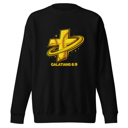 Performance | Crewneck | Stingers Softball | Galatians 6:9 Logo