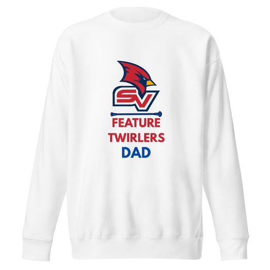 Performance | Crewneck | SVSU Feature twirlers | Dad Logo