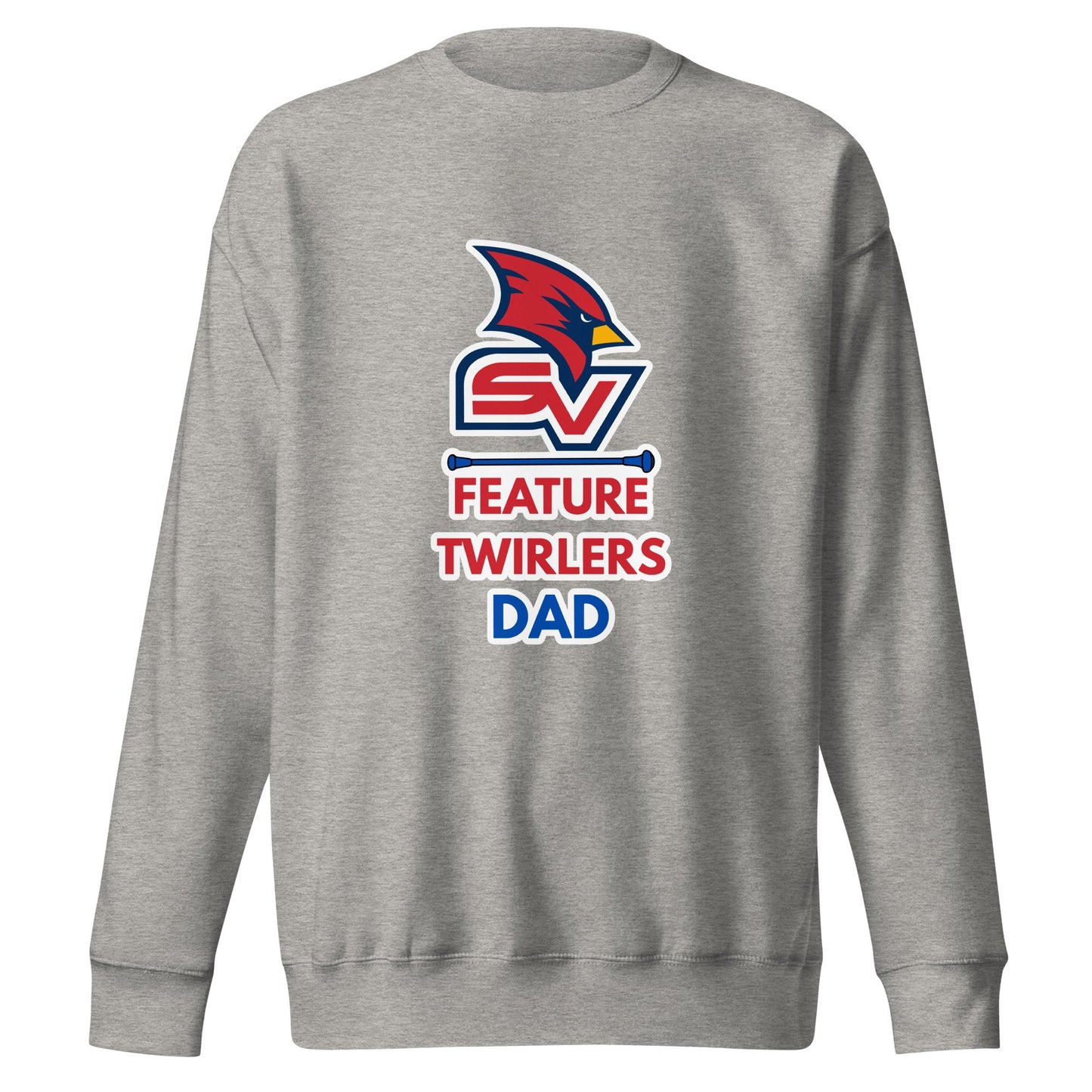 Performance | Crewneck | SVSU Feature twirlers | Dad Logo