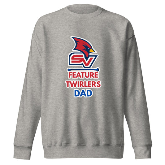 Performance | Crewneck | SVSU Feature twirlers | Dad Logo