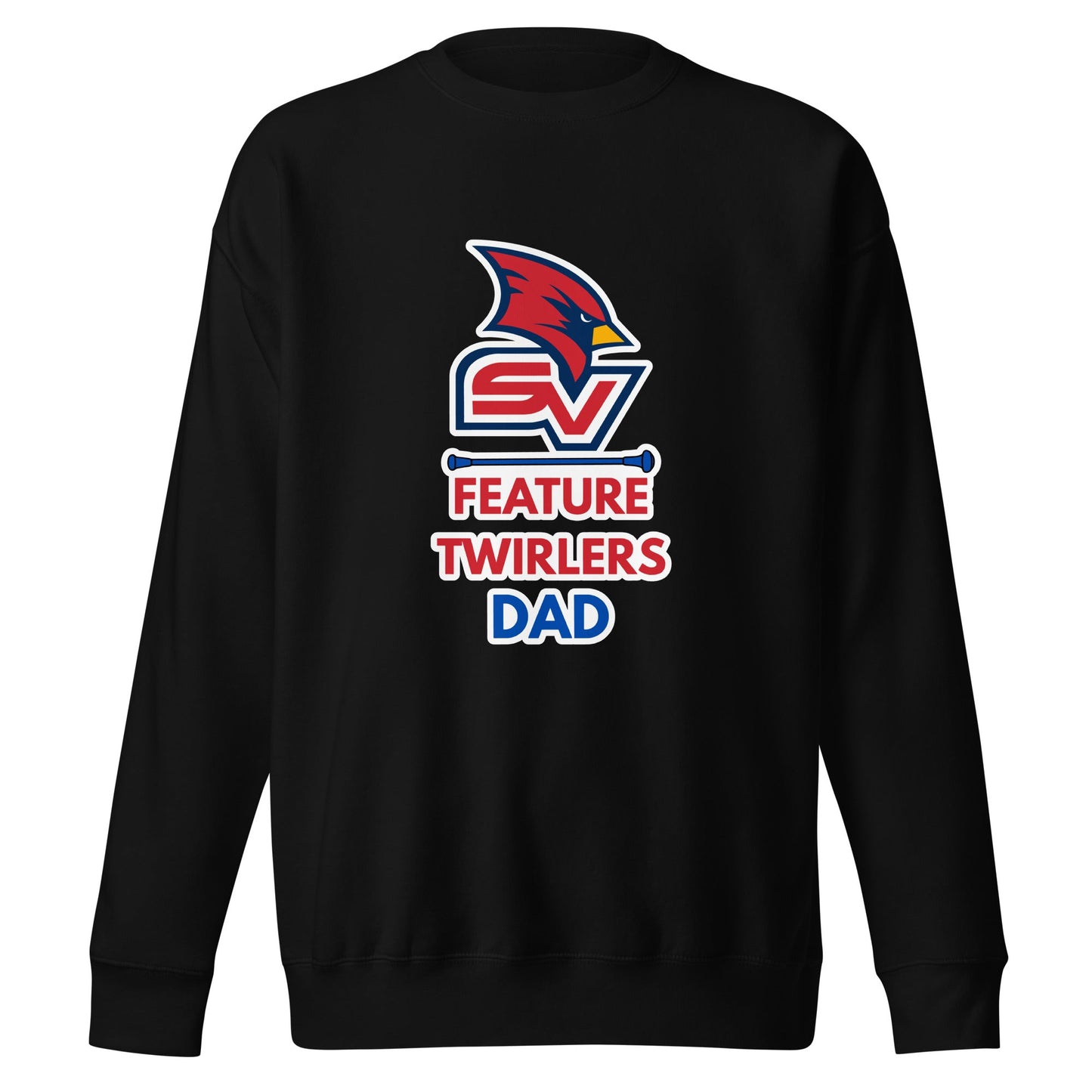 Performance | Crewneck | SVSU Feature twirlers | Dad Logo