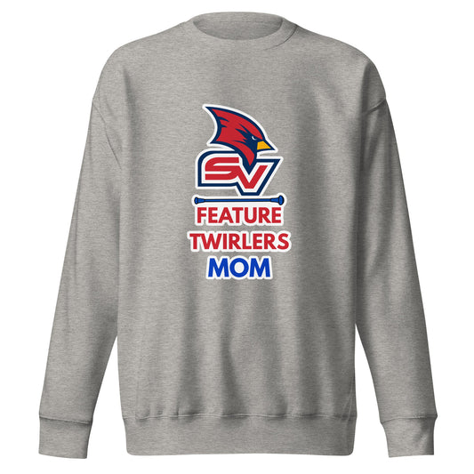 Performance | Crewneck | SVSU Feature twirlers | Mom Logo