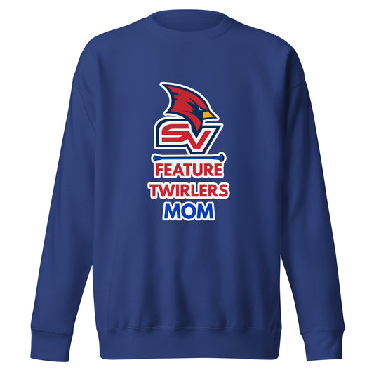 Performance | Crewneck | SVSU Feature twirlers | Mom Logo