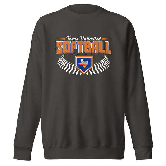 Performance | Crewneck | Texas Unlimited | Softball Logo
