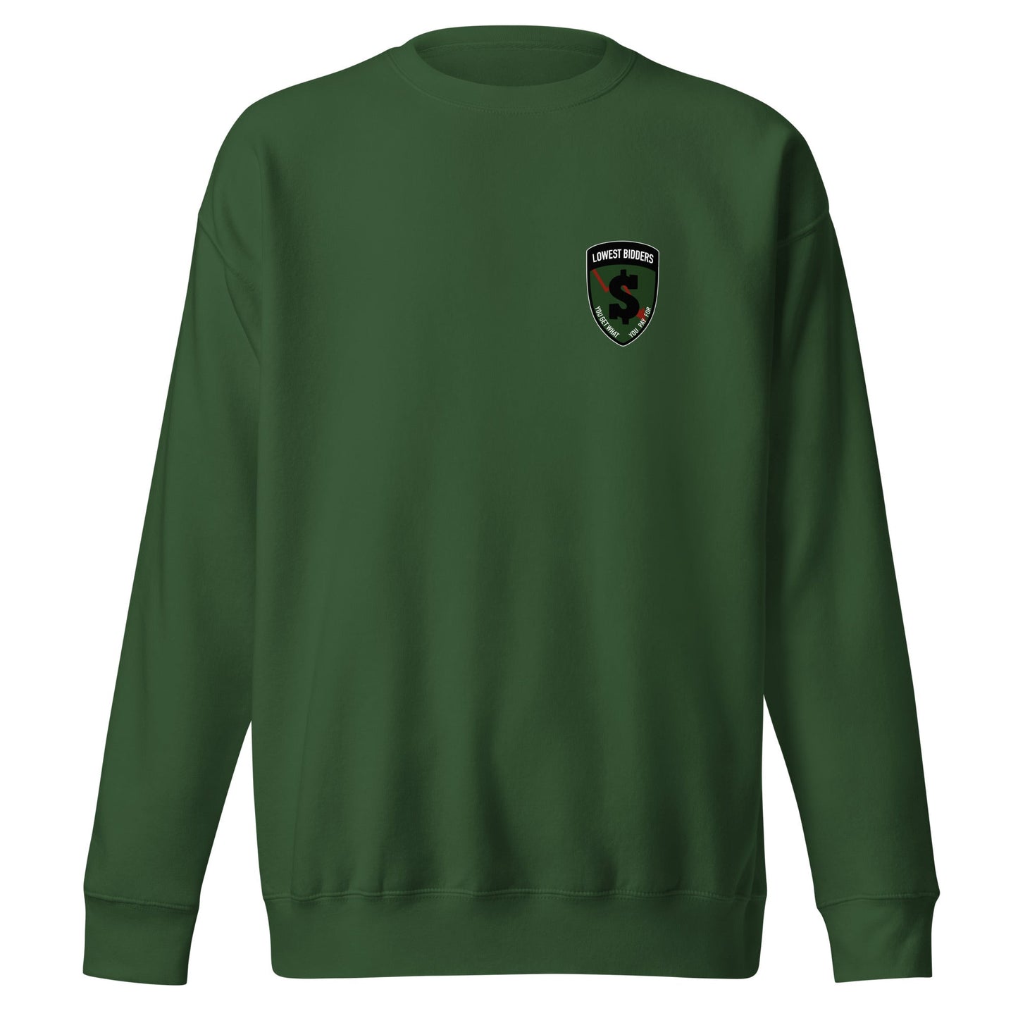 Performance | Crewneck | The Lowest Bidders | Shield Logo