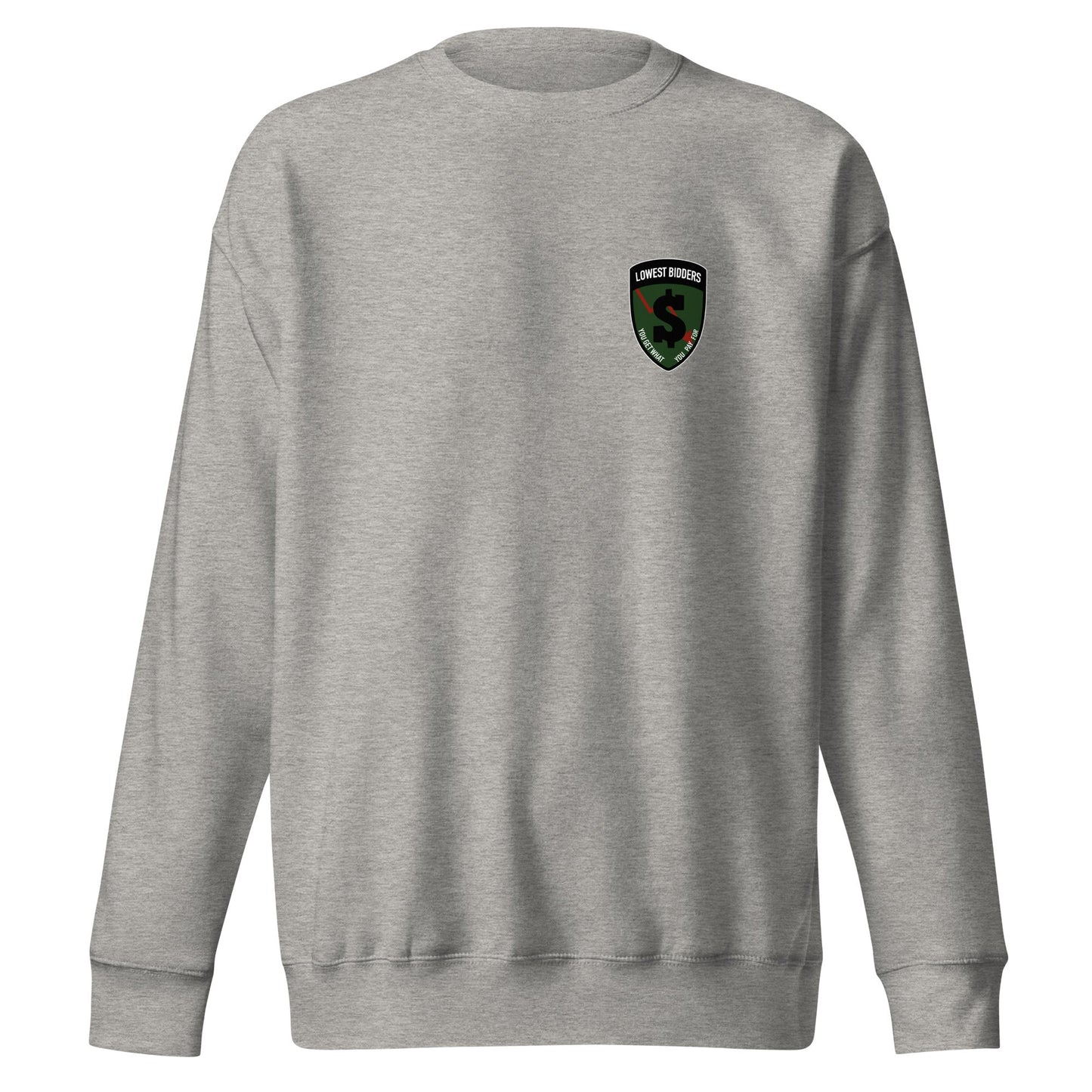Performance | Crewneck | The Lowest Bidders | Shield Logo