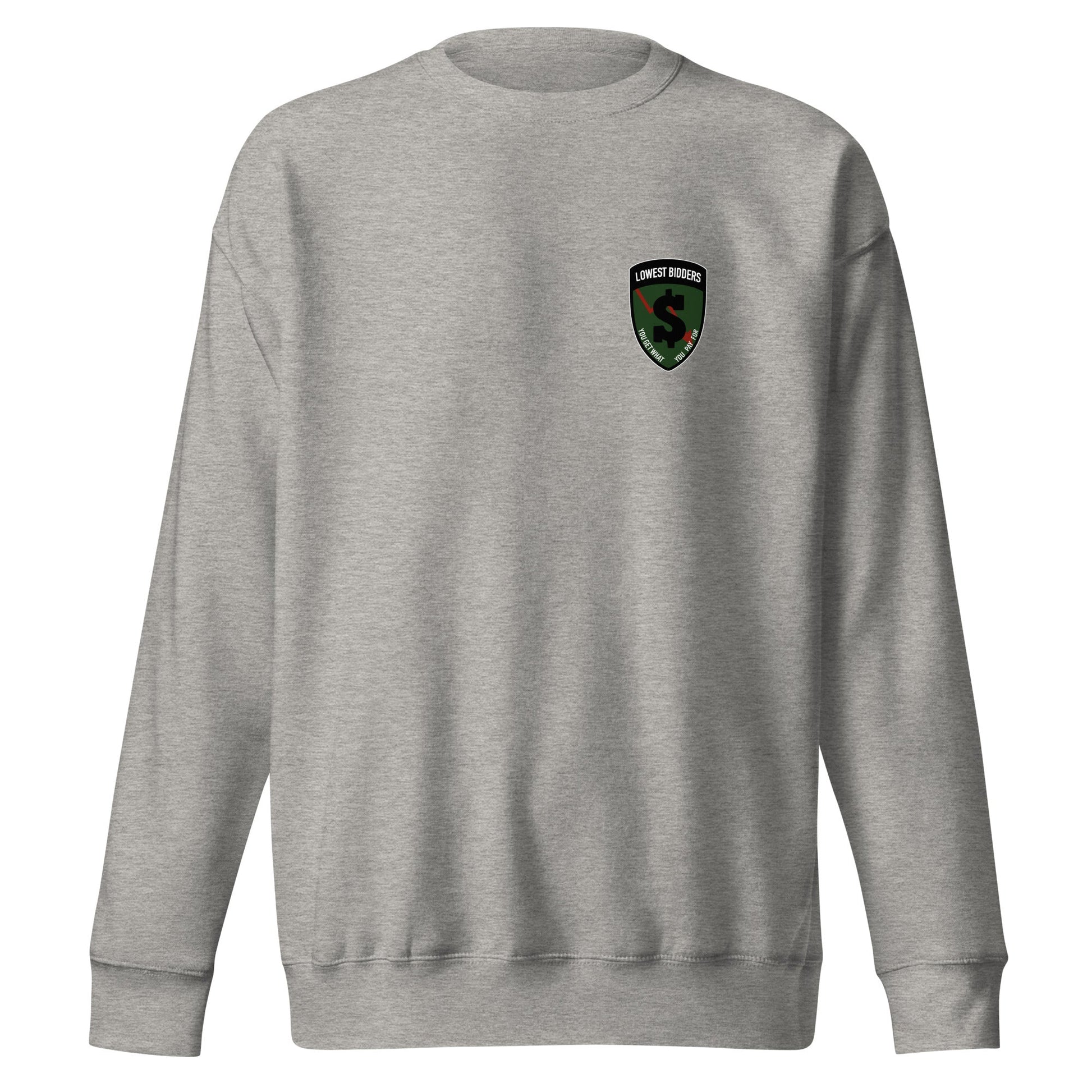 Performance | Crewneck | The Lowest Bidders | Shield Logo