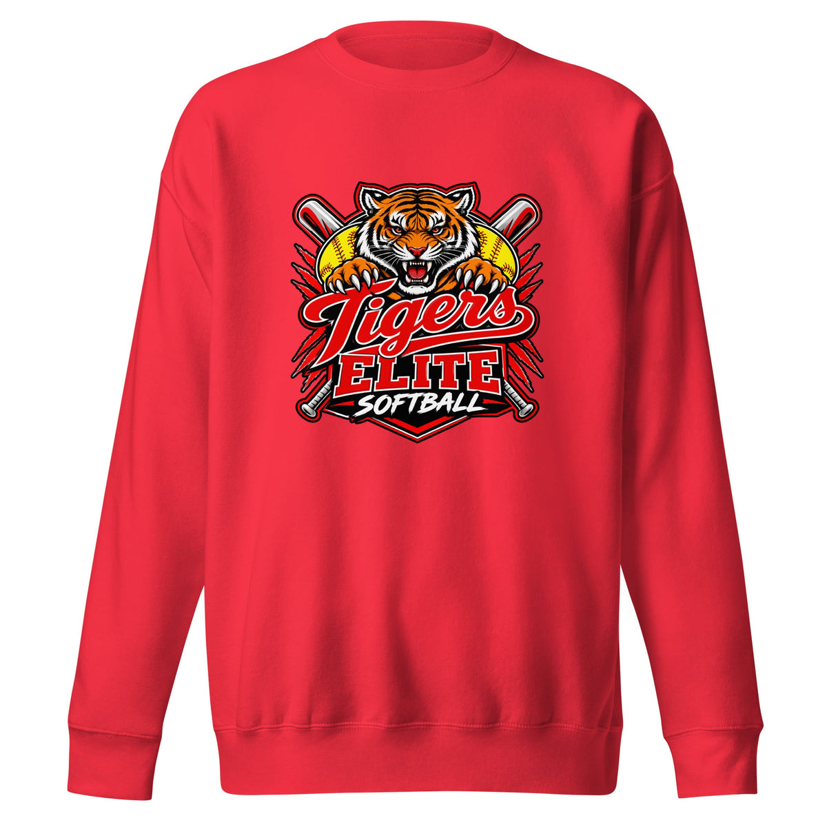 Performance | Crewneck | Tigers Elite Softball | Emblem Logo