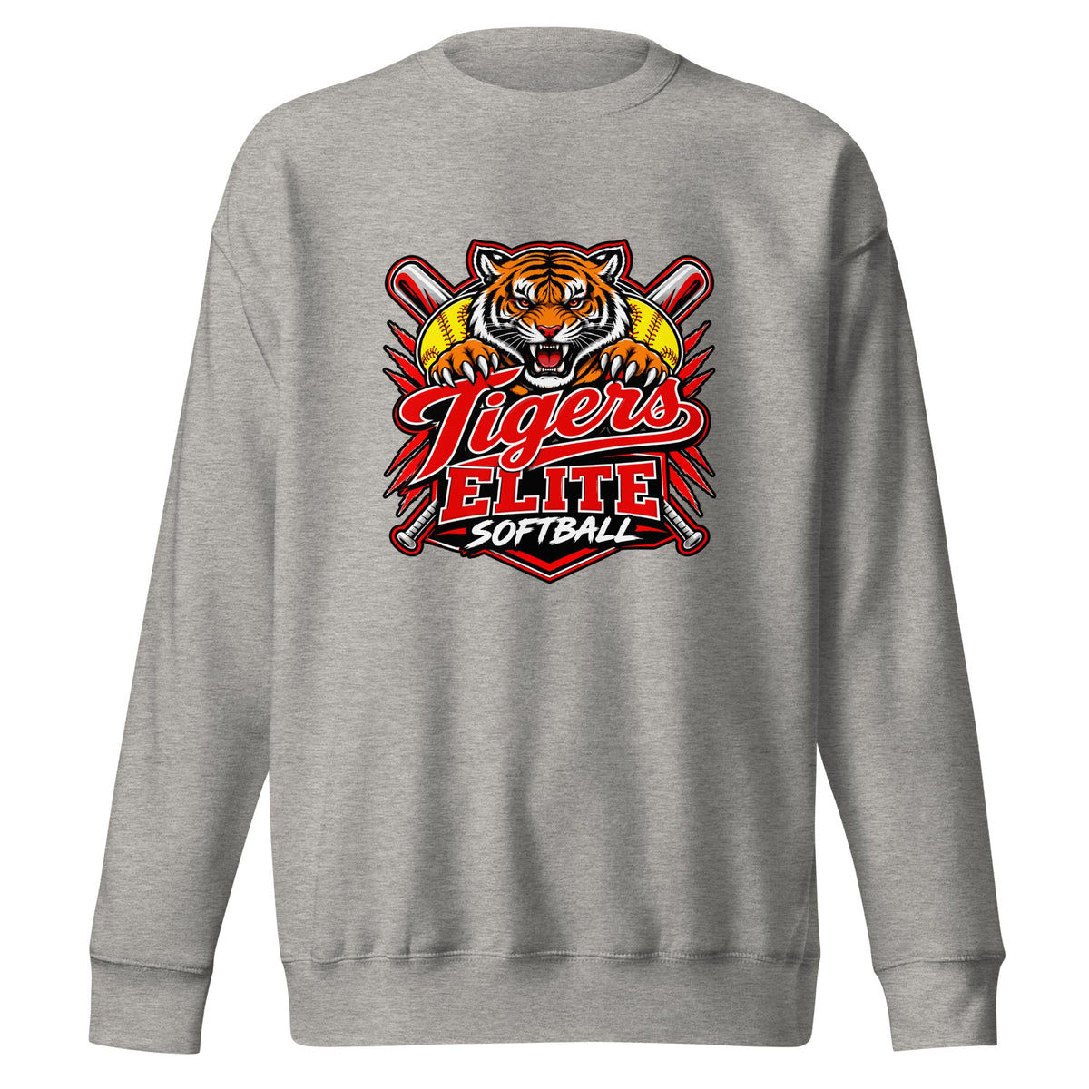Performance | Crewneck | Tigers Elite Softball | Emblem Logo