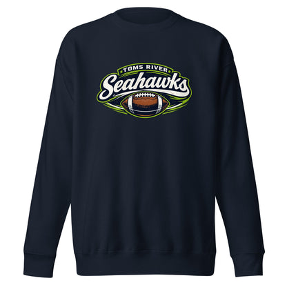 Performance | Crewneck | Toms River Seahawks | Football Emblem Logo