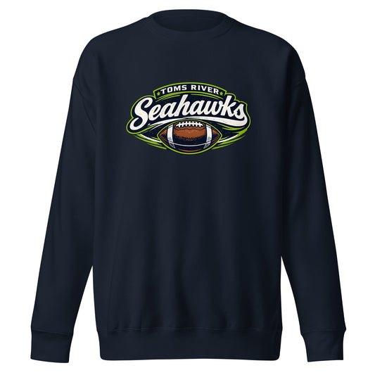 Performance | Crewneck | Toms River Seahawks | Football Emblem Logo