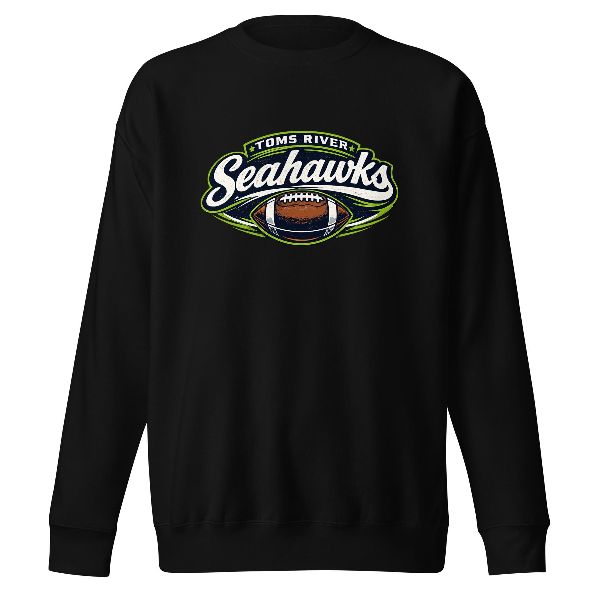 Performance | Crewneck | Toms River Seahawks | Football Emblem Logo