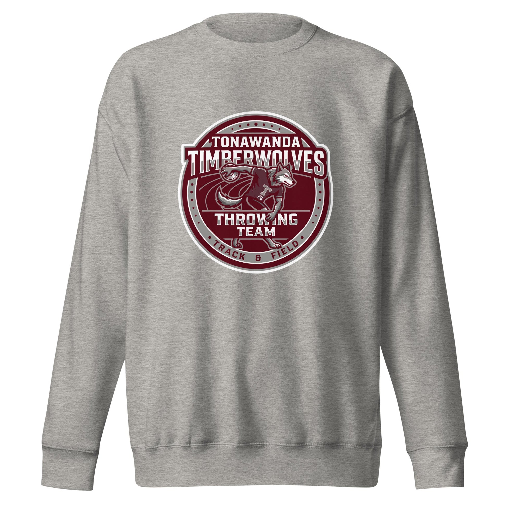 Performance | Crewneck | Tonawanda High School Track and Field | Throwing Team Logo