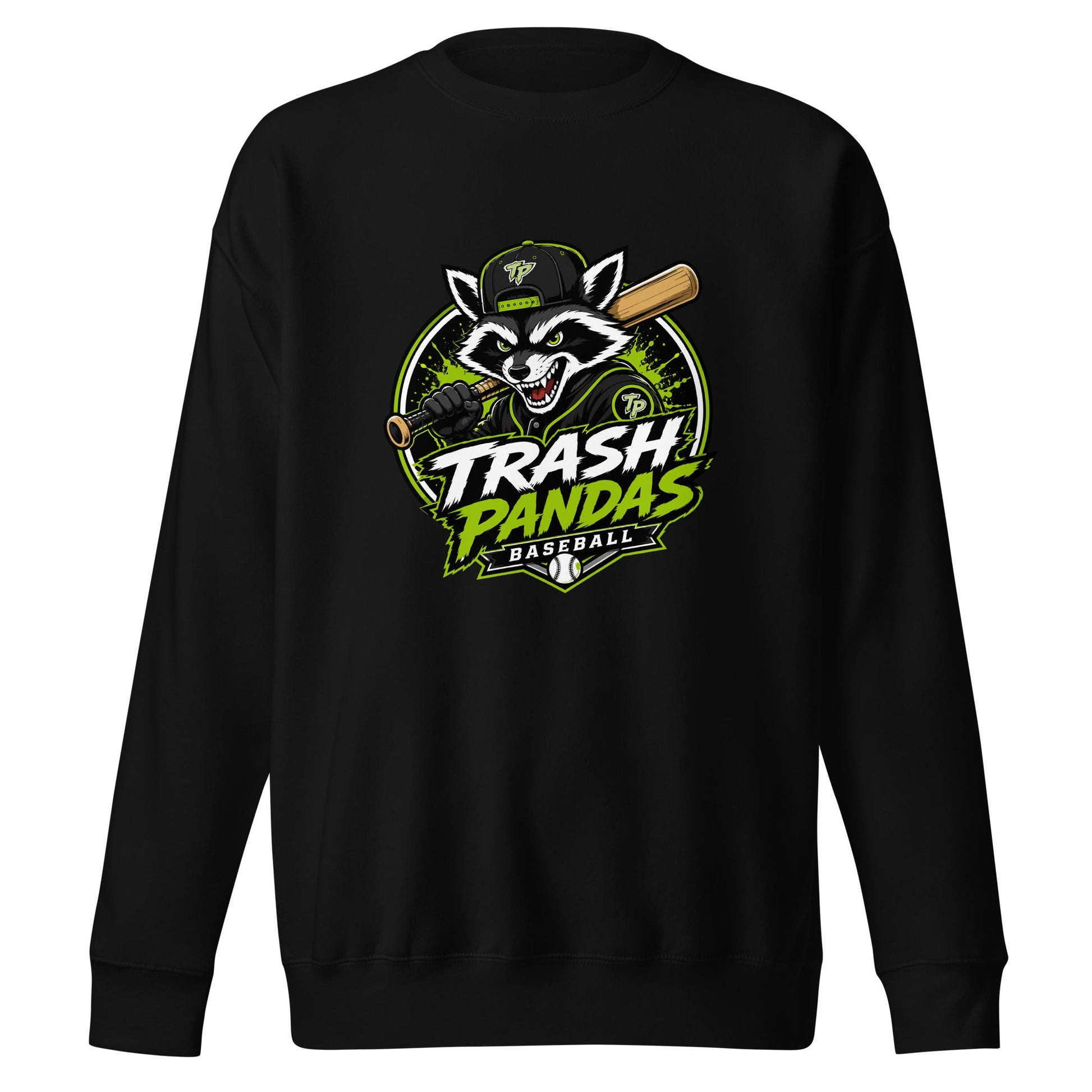 Performance | Crewneck | Trash Pandas Baseball Organization | Mascot Logo