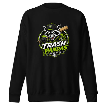 Performance | Crewneck | Trash Pandas Baseball Organization | Mascot Logo