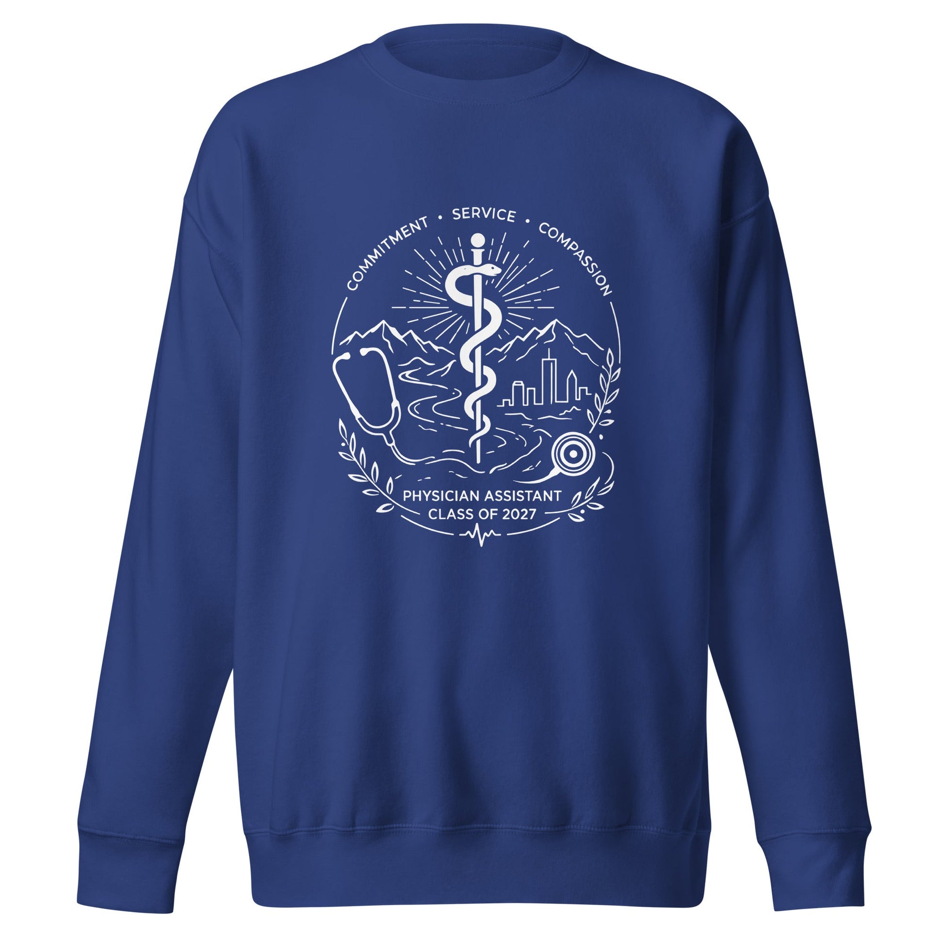 Performance | Crewneck | Trine PA program | Crest Logo