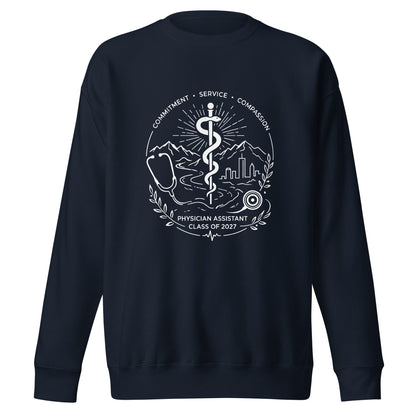 Performance | Crewneck | Trine PA program | Crest Logo