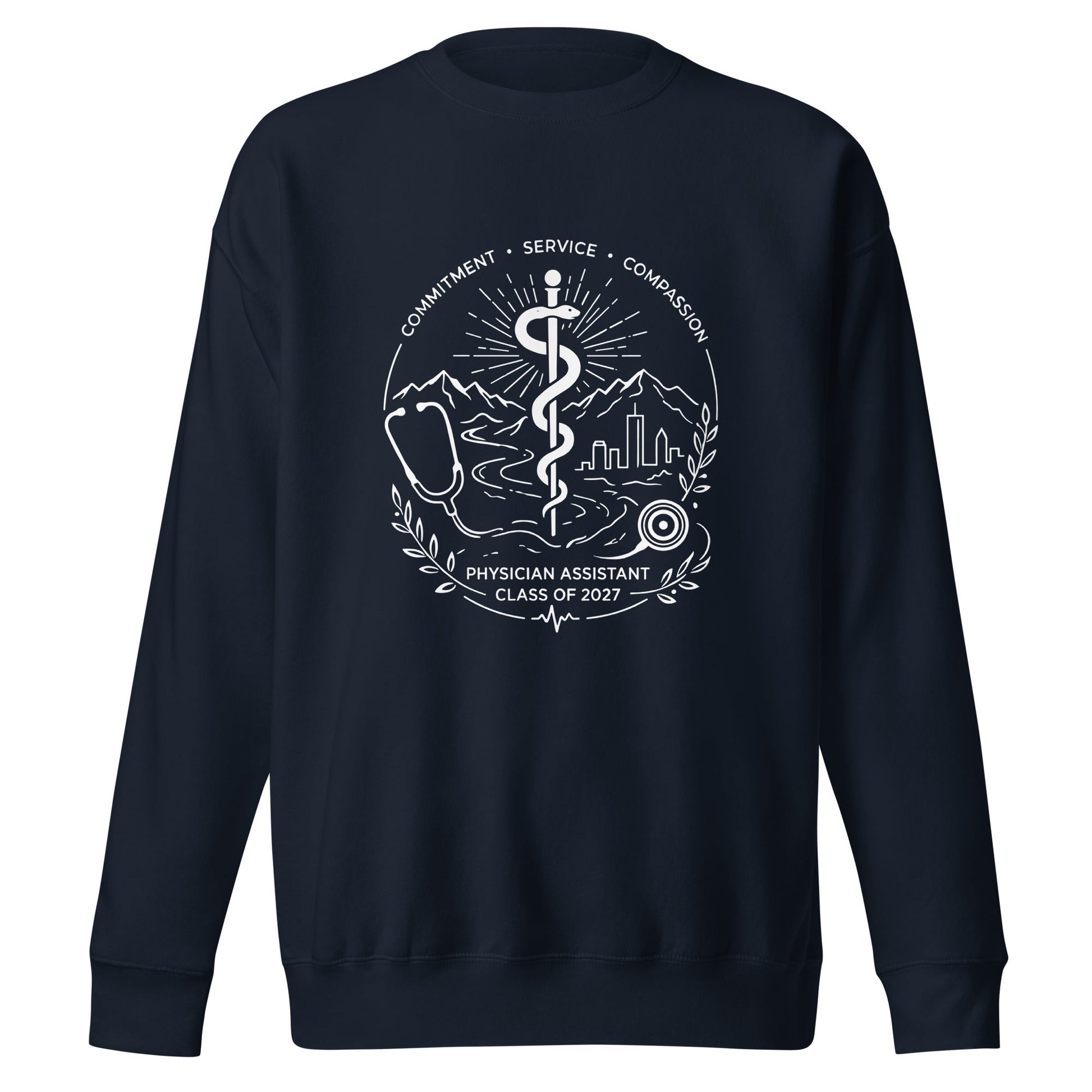 Performance | Crewneck | Trine PA program | Crest Logo