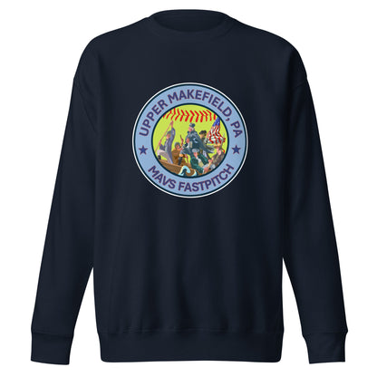 Performance | Crewneck | Upper Makefield Mavs Fastpitch | Crossing Badge Logo