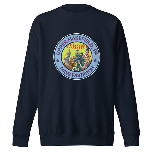Performance | Crewneck | Upper Makefield Mavs Fastpitch | Crossing Badge Logo