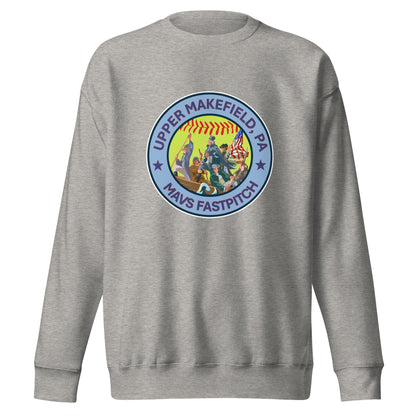 Performance | Crewneck | Upper Makefield Mavs Fastpitch | Crossing Badge Logo