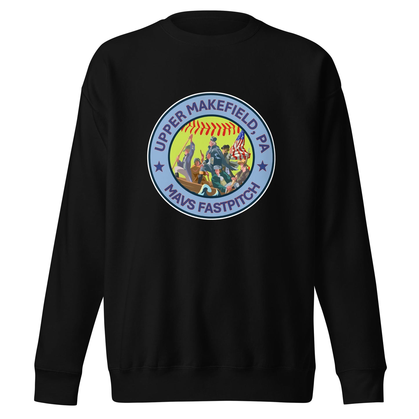 Performance | Crewneck | Upper Makefield Mavs Fastpitch | Crossing Badge Logo