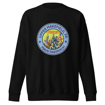 Performance | Crewneck | Upper Makefield Mavs Fastpitch | Crossing Badge Logo