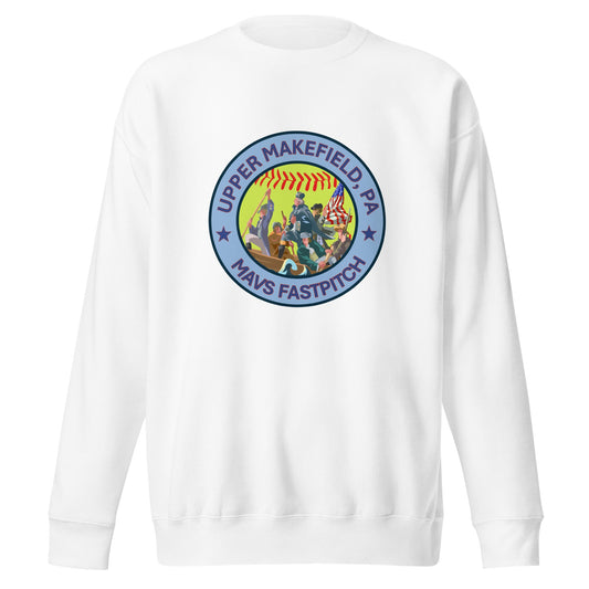 Performance | Crewneck | Upper Makefield Mavs Fastpitch | Crossing Badge Logo