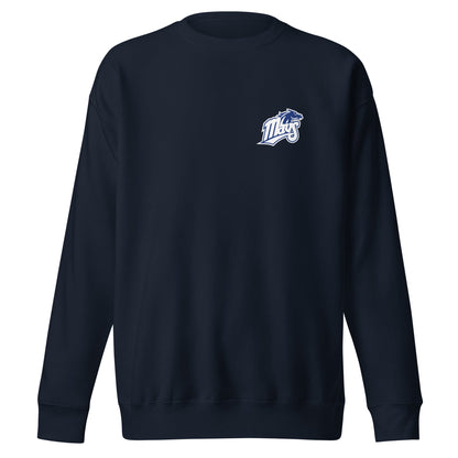Performance | Crewneck | Upper Makefield Youth Baseball & Softball League | Blue Mavs Logo