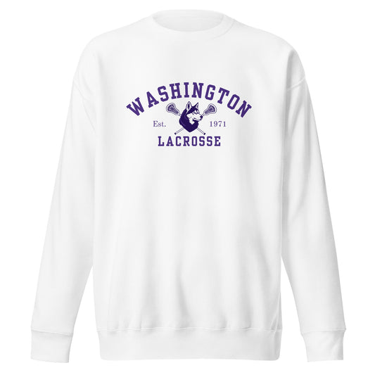 Performance | Crewneck | UW Women's Club Lacrosse | Washington Lacrosse Logo