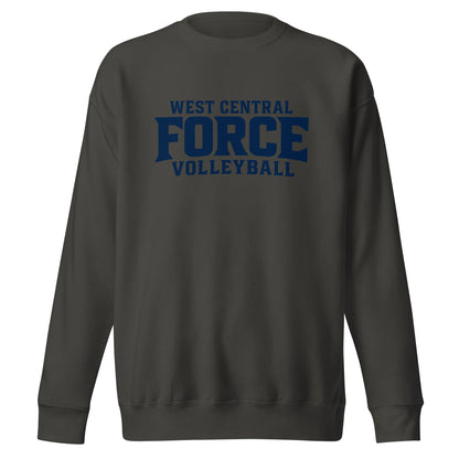 Performance | Crewneck | West Central Force Volleyball | Blue Logo