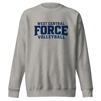 Performance | Crewneck | West Central Force Volleyball | Blue Logo