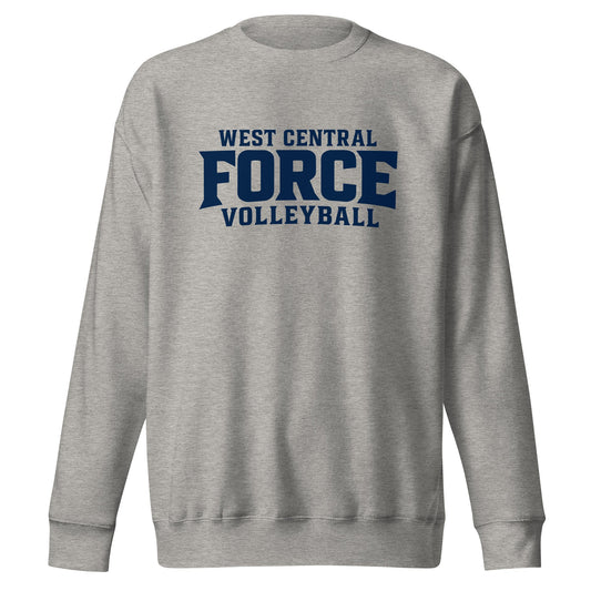 Performance | Crewneck | West Central Force Volleyball | Blue Logo
