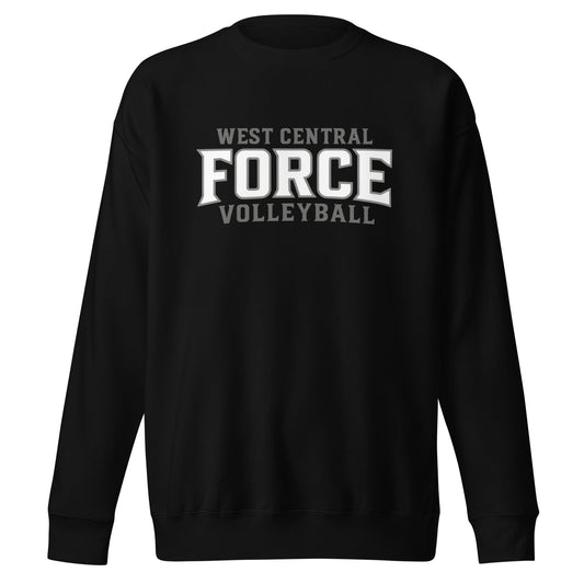 Performance | Crewneck | West Central Force Volleyball | Grey Logo