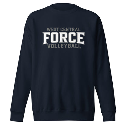 Performance | Crewneck | West Central Force Volleyball | Grey Logo
