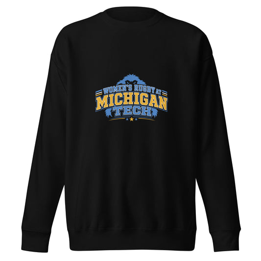 Performance | Crewneck | Women’s Rugby at Michigan Tech | Varsity Crest Logo