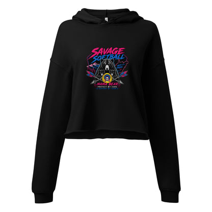 Performance | Cropped Hoodie | Savage Softball | Mascot Logo