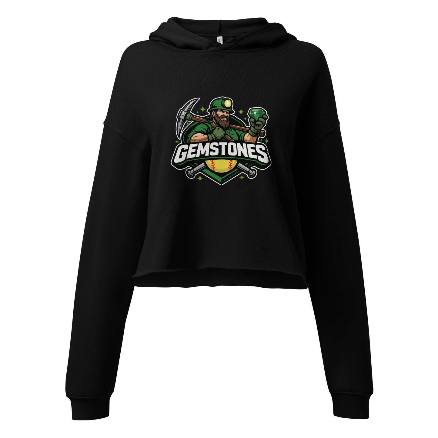Performance | Cropped Hoodie | Silver Valley Gemstones | Emerald Valley Logo