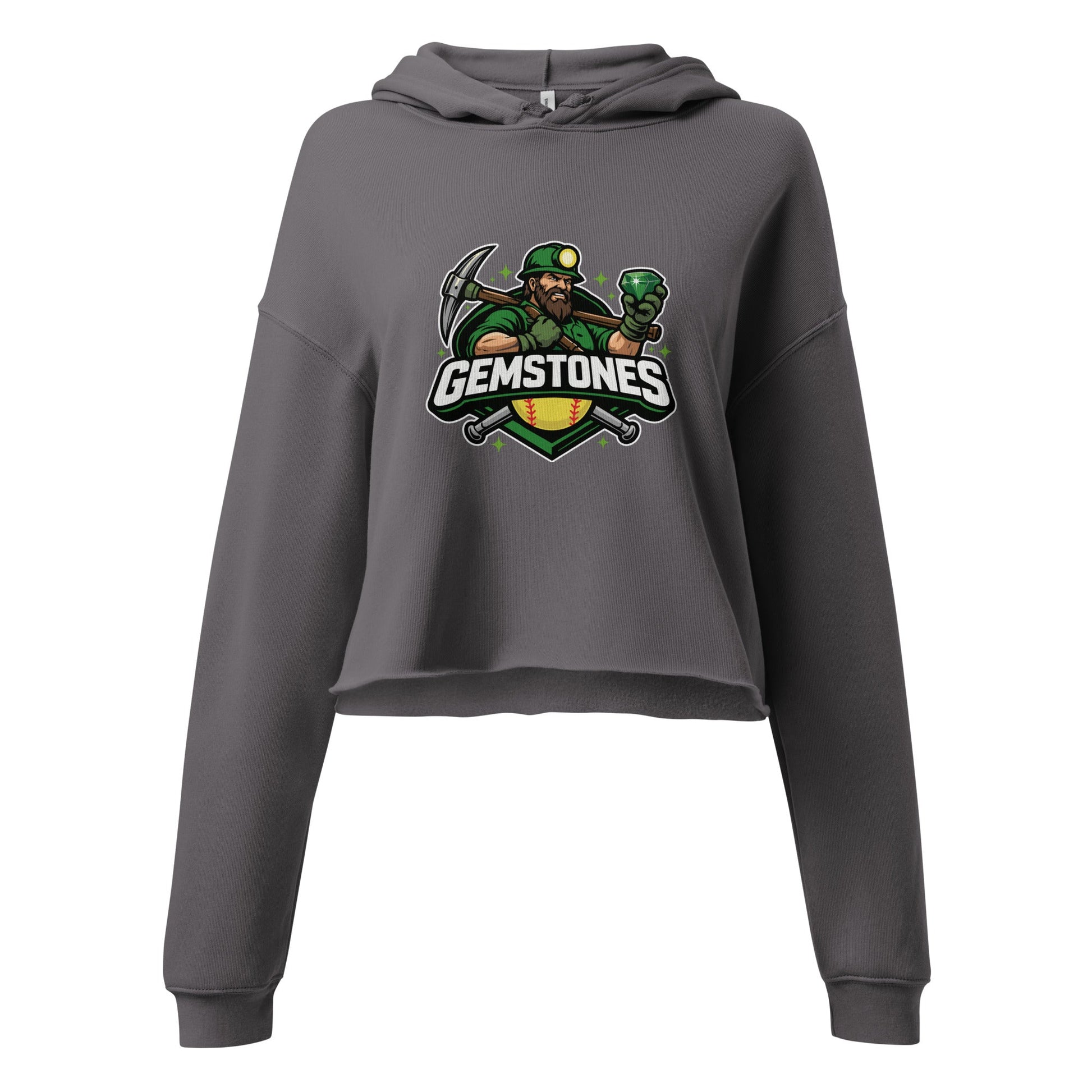 Performance | Cropped Hoodie | Silver Valley Gemstones | Emerald Valley Logo