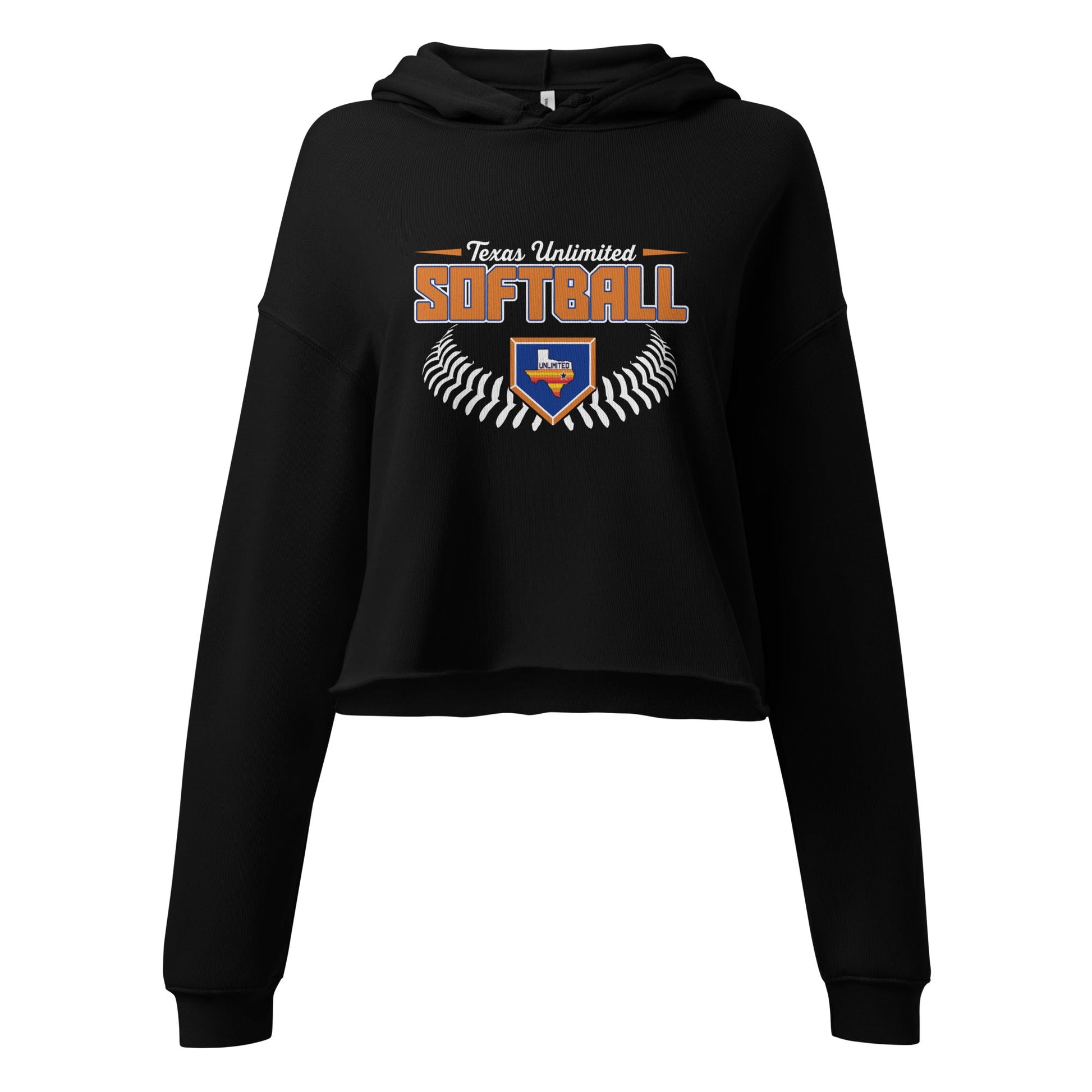Performance | Cropped Hoodie | Texas Unlimited | Softball Logo