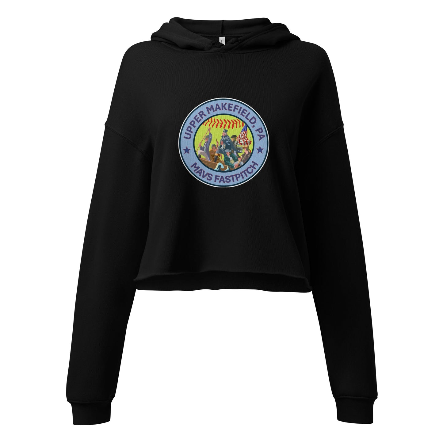 Performance | Cropped Hoodie | Upper Makefield Mavs Fastpitch | Crossing Badge Logo