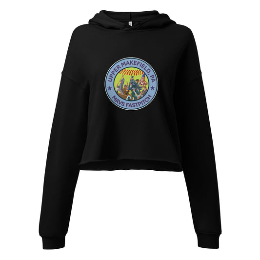 Performance | Cropped Hoodie | Upper Makefield Mavs Fastpitch | Crossing Badge Logo