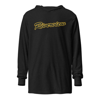 Performance | Hooded Long Sleeve T Shirt | 12U Riverview Raiders | Emblem Logo