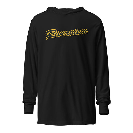 Performance | Hooded Long Sleeve T Shirt | 12U Riverview Raiders | Emblem Logo