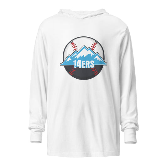Performance | Hooded Long Sleeve T Shirt | 14ers Baseball | Athletics Logo