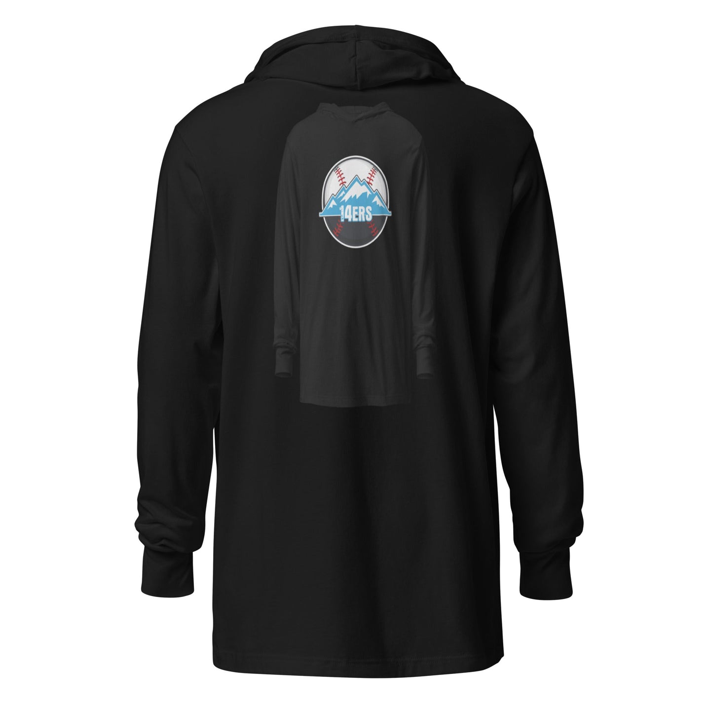 Performance | Hooded Long Sleeve T Shirt | 14ers Baseball | Athletics Logo