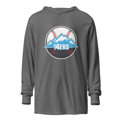 Performance | Hooded Long Sleeve T Shirt | 14ers Baseball | Athletics Logo